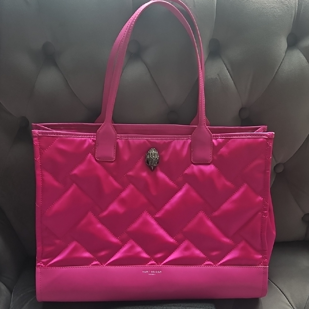 Kurt Geiger Pink Quilted Tote Bag